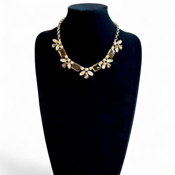 BANANA REPUBLIC Brown Crystal Gold Tone Statement Necklace | NWT - Picture 5 of 7